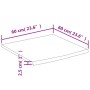 Square bathroom countertop solid acacia wood 60x60x2.5 cm by , Countertops - Ref: Foro24-370258, Price: 54,34 €, Discount: %