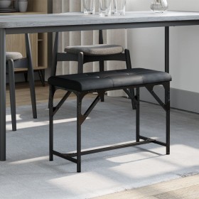 Esszimmerbank Stahl und Kunstleder schwarz 62x32x45 cm von , Ess- und Küchenbänke - Ref: Foro24-835217, Preis: 40,84 €, Rabat...