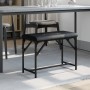 Esszimmerbank Stahl und Kunstleder schwarz 62x32x45 cm von , Ess- und Küchenbänke - Ref: Foro24-835217, Preis: 40,84 €, Rabat...