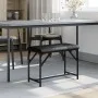 Banco de comedor acero y cuero sintético negro 62x32x45 cm de , Bancos de comedor y cocina - Ref: Foro24-835217, Precio: 40,2...