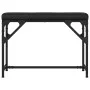 Banco de comedor acero y cuero sintético negro 62x32x45 cm de , Bancos de comedor y cocina - Ref: Foro24-835217, Precio: 40,2...