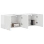 Mueble de TV Montado en la Pared 2 pcs brillante en Muebles TV | Comprar online en Foro24