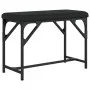 Banco de comedor acero y cuero sintético negro 62x32x45 cm de , Bancos de comedor y cocina - Ref: Foro24-835217, Precio: 40,2...
