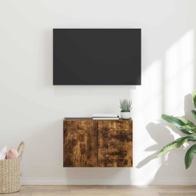 Mueble de TV Montado en la Pared Roble ahumado en Muebles TV | Comprar online en Foro24