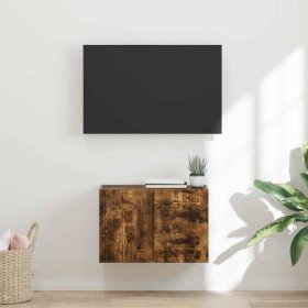 Mueble de TV Montado en la Pared Roble ahumado en Muebles TV | Comprar online en Foro24