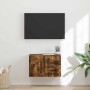Mueble de TV Montado en la Pared Roble ahumado en Muebles TV | Comprar online en Foro24