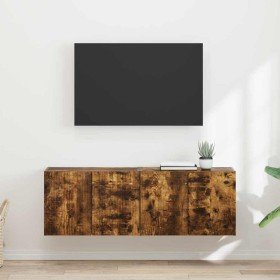 Mueble de TV Montado en la Pared 2 pcs Roble ahumado en Muebles TV | Comprar online en Foro24