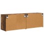 Mueble de TV Montado en la Pared 2 pcs Roble ahumado en Muebles TV | Comprar online en Foro24