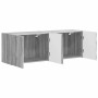Mueble de TV Montado en la Pared 2 pcs Gris Sonoma en Muebles TV | Comprar online en Foro24