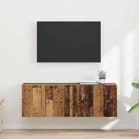 Mueble de TV Montado en la Pared 2 pcs Madera envejecida en Muebles TV | Comprar online en Foro24