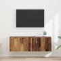 Mueble de TV Montado en la Pared 2 pcs Madera envejecida en Muebles TV | Comprar online en Foro24