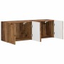 Mueble de TV Montado en la Pared 2 pcs Madera envejecida en Muebles TV | Comprar online en Foro24