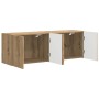 Mueble de TV Montado en la Pared 2 pcs Roble artesanal en Muebles TV | Comprar online en Foro24