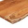 Encimera de baño rectangular madera maciza acacia 120x60x2,5 cm