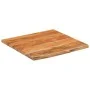 Solid acacia wood square board with live edge 80x80x2.5 cm by , Desk accessories and products - Ref: Foro24-370266, Price: 10...