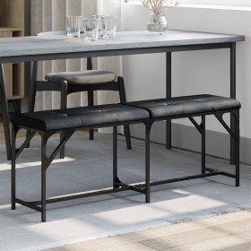 Esszimmerbank Stahl und Kunstleder schwarz 124x32x45 cm von , Ess- und Küchenbänke - Ref: Foro24-835220, Preis: 60,91 €, Raba...