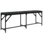 Banco de comedor acero y cuero sintético negro 124x32x45 cm de , Bancos de comedor y cocina - Ref: Foro24-835220, Precio: 60,...