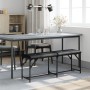 Esszimmerbank Stahl und Kunstleder schwarz 124x32x45 cm von , Ess- und Küchenbänke - Ref: Foro24-835220, Preis: 60,91 €, Raba...