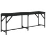 Esszimmerbank Stahl und Kunstleder schwarz 124x32x45 cm von , Ess- und Küchenbänke - Ref: Foro24-835220, Preis: 60,91 €, Raba...