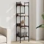 Bookcase with 4 smoked oak wood shelves 35x30x138.5 cm by , Bookcases and shelves - Ref: Foro24-838850, Price: 43,56 €, Disco...