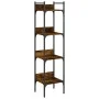Bookcase with 4 smoked oak wood shelves 35x30x138.5 cm by , Bookcases and shelves - Ref: Foro24-838850, Price: 43,56 €, Disco...