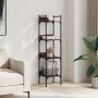Bookcase with 4 smoked oak wood shelves 35x30x138.5 cm by , Bookcases and shelves - Ref: Foro24-838850, Price: 43,56 €, Disco...