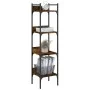 Bookcase with 4 smoked oak wood shelves 35x30x138.5 cm by , Bookcases and shelves - Ref: Foro24-838850, Price: 43,56 €, Disco...