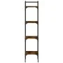 Bookcase with 4 smoked oak wood shelves 35x30x138.5 cm by , Bookcases and shelves - Ref: Foro24-838850, Price: 43,56 €, Disco...