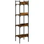 Bookcase with 4 smoked oak wood shelves 35x30x138.5 cm by , Bookcases and shelves - Ref: Foro24-838850, Price: 43,56 €, Disco...