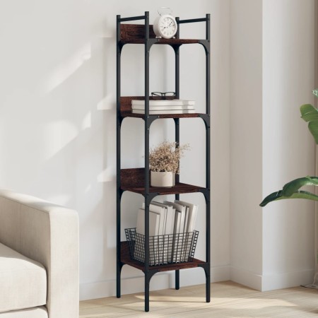 Librería de 4 estantes madera roble marrón 35x30x138,5 cm de , Librerías y estanterías - Ref: Foro24-838852, Precio: 44,55 €