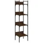 Bookcase with 4 oak brown wood shelves 35x30x138.5 cm by , Bookcases and shelves - Ref: Foro24-838852, Price: 44,00 €, Discou...