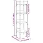 Bookcase with 4 oak brown wood shelves 35x30x138.5 cm by , Bookcases and shelves - Ref: Foro24-838852, Price: 44,00 €, Discou...
