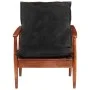 Sessel aus massivem Akazienholz und schwarzem Echtleder von , Sessel - Ref: Foro24-340922, Preis: 209,29 €, Rabatt: %