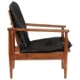 Sessel aus massivem Akazienholz und schwarzem Echtleder von , Sessel - Ref: Foro24-340922, Preis: 209,29 €, Rabatt: %