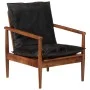 Sessel aus massivem Akazienholz und schwarzem Echtleder von , Sessel - Ref: Foro24-340922, Preis: 209,29 €, Rabatt: %