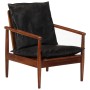 Sessel aus massivem Akazienholz und schwarzem Echtleder von , Sessel - Ref: Foro24-340922, Preis: 221,36 €, Rabatt: %