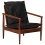 Sessel aus massivem Akazienholz und schwarzem Echtleder von , Sessel - Ref: Foro24-340922, Preis: 209,29 €, Rabatt: %
