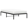 Black metal bed frame 107x203 cm by , Beds and slatted bases - Ref: Foro24-373651, Price: 60,73 €, Discount: %