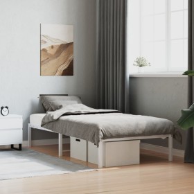 Estructura de cama de metal blanca 90x200 cm de , Camas y somieres - Ref: Foro24-373666, Precio: 58,36 €, Descuento: %