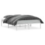 White metal bed frame 135x190 cm by , Beds and slatted bases - Ref: Foro24-373672, Price: 85,37 €, Discount: %