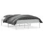 White metal bed frame 135x190 cm by , Beds and slatted bases - Ref: Foro24-373672, Price: 85,03 €, Discount: %