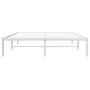 White metal bed frame 135x190 cm by , Beds and slatted bases - Ref: Foro24-373672, Price: 85,03 €, Discount: %