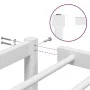 White metal bed frame 135x190 cm by , Beds and slatted bases - Ref: Foro24-373672, Price: 85,03 €, Discount: %