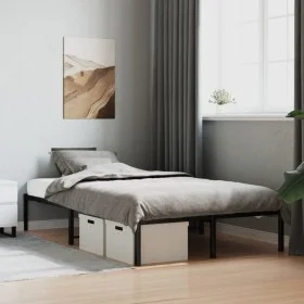 Schwarzer Metallbettrahmen 120x200 cm von , Betten und Lattenroste - Ref: Foro24-373653, Preis: 101,72 €, Rabatt: %