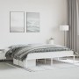 Estructura de cama de metal blanco 193x203 cm de , Camas y somieres - Ref: Foro24-373679, Precio: 92,67 €, Descuento: %