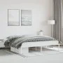 Estructura de cama de metal blanco 193x203 cm de , Camas y somieres - Ref: Foro24-373679, Precio: 91,37 €, Descuento: %