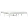 Estructura de cama de metal blanco 193x203 cm de , Camas y somieres - Ref: Foro24-373679, Precio: 91,37 €, Descuento: %