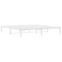 White metal bed frame 193x203 cm by , Beds and slatted bases - Ref: Foro24-373679, Price: 91,37 €, Discount: %