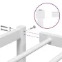 Estructura de cama de metal blanco 193x203 cm de , Camas y somieres - Ref: Foro24-373679, Precio: 91,37 €, Descuento: %