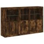 Sideboard mit LED-Leuchten, geräucherte Eiche, 162 x 37 x 100 cm von , Sideboards - Ref: Foro24-3209146, Preis: 269,16 €, Rab...